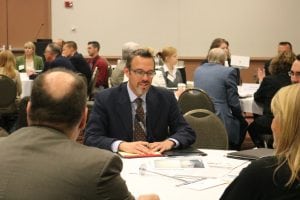 WEDC Market Development Director Brad Schneider takes part in the Export Café session at the Wisconsin International Trade Conference.