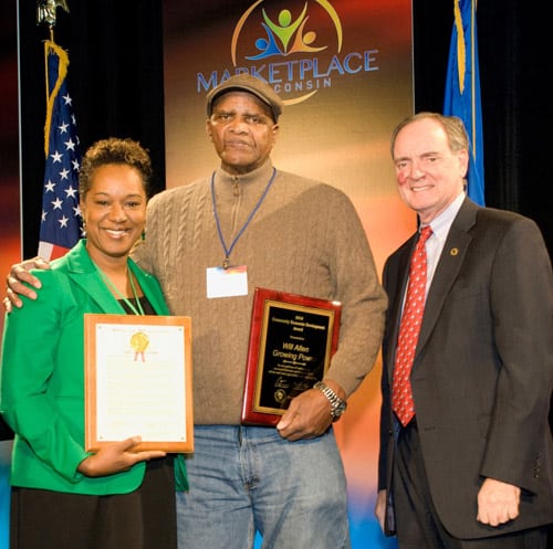 Will Allen, founder and CEO of Growing Power Inc., received the Community Economic Development Award for his work as a leader in urban and rural agriculture and food policy.