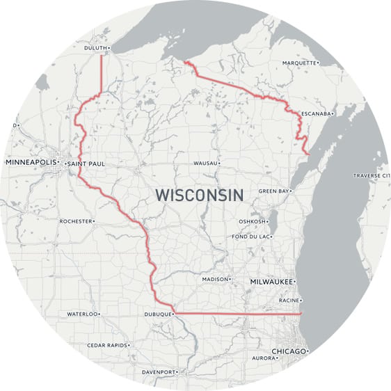 Map of Wisconsin