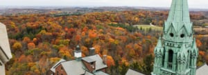 Autumn leaves at Holy Hill in Erin, Wisconsin