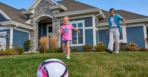 Soccer in the Front Yard in Pewaukee, Wisconsin