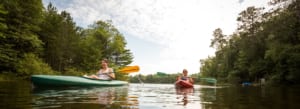 Kayaking on Eagle River, Wisconsin