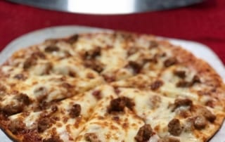 A closeup of Brewpub Pizza